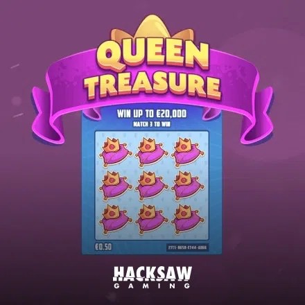 Queen Treasure casino game by Hacksaw Gaming – featured logo at WishWin Casino